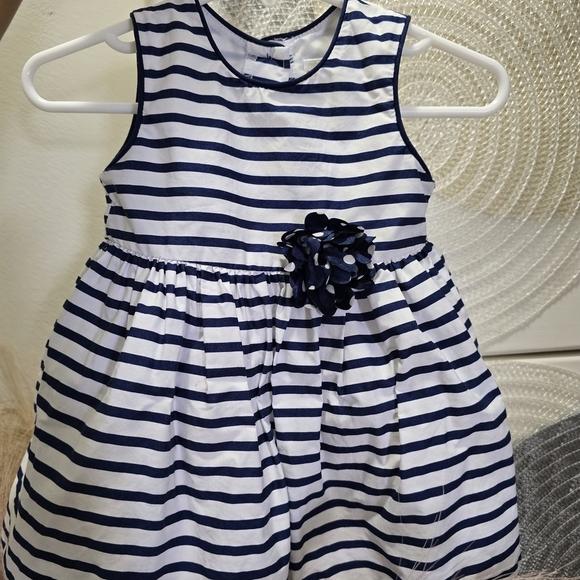 George Other - Navy and White Striped Kids Dress